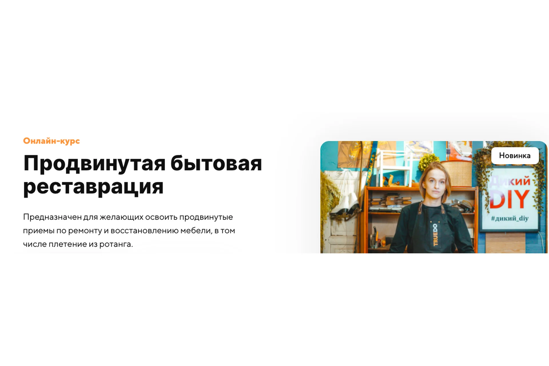 [Truedo] Продвинутая бытовая реставрация. Тариф Самостоятельно (Дарья Цыганчук), фото 1 из 1.