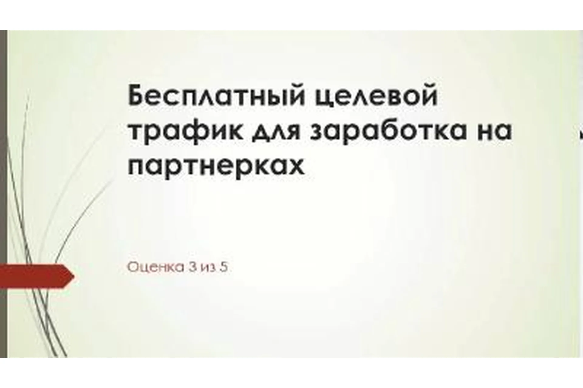 Бесплатный целевой трафик для заработка на партнерках. Масштабирование. Автоматизация. Кейсы, фото 1 из 1.