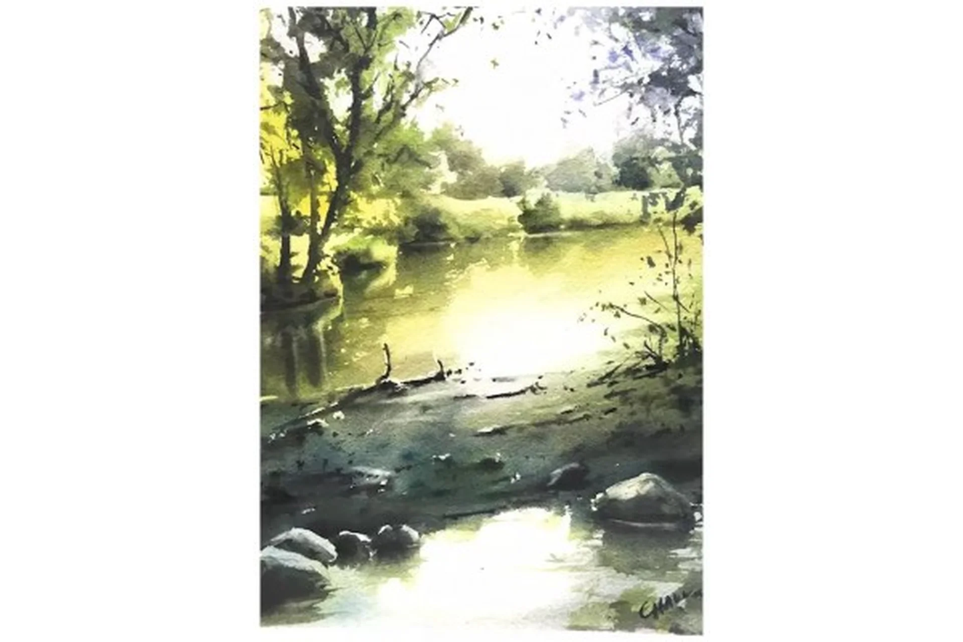 [Enterclass] Деревья у реки. Цикл «Простое волшебство света» (Давид Шован), фото 1 из 1.