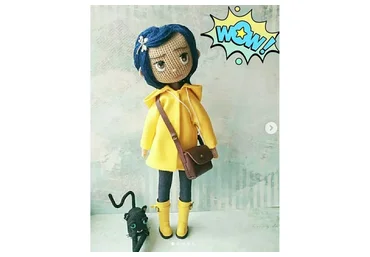 Коралина - каркасная кукла (Елена Зонтик)