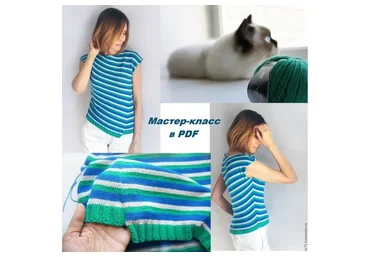 Мастер-класс по вязанию топика в полоску (Ирина Чернышева)