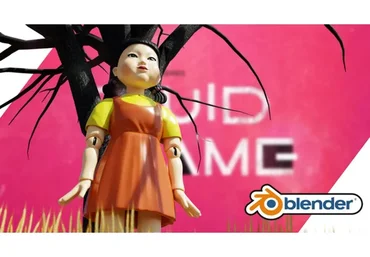 [Zerina 3D] Создание куклы-убийцы из «Игра в кальмара» в Blender