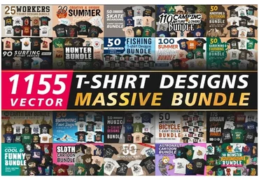 [Creativefabrica] T-shirt Designs Vector Massive Bundle (Universtock)