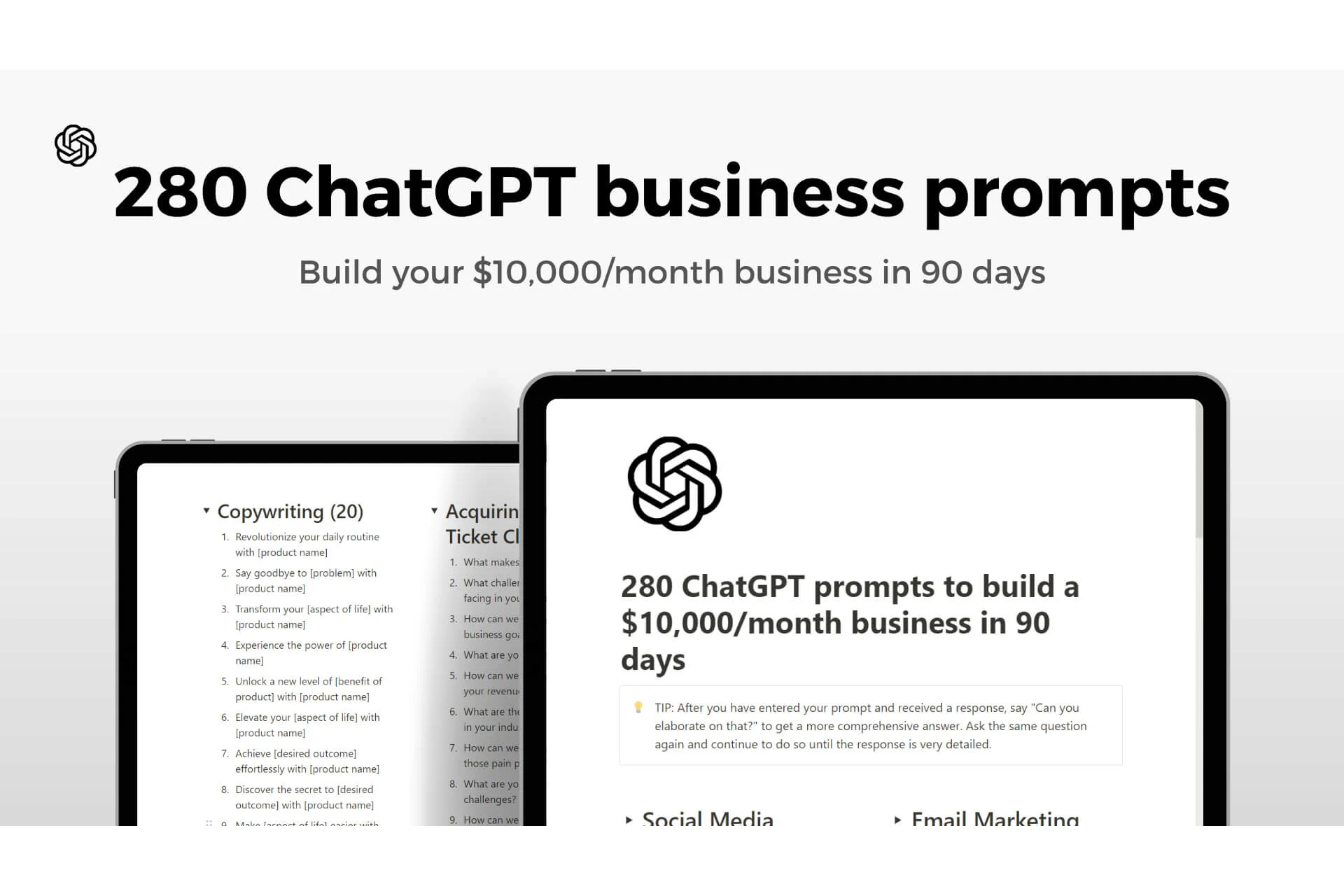 1548 ChatGPT prompts to build business / 1548 запросов ChatGPT для бизнеса (iNotion), фото 1 из 1.