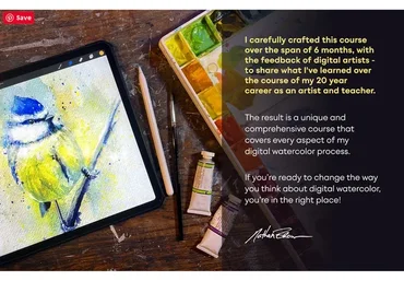 Мастер-класс по акварельной иллюстрации в Procreate (Nathan Brown)