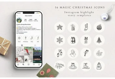 Xmas Instagram Highlight Story Icons (helga_helga)