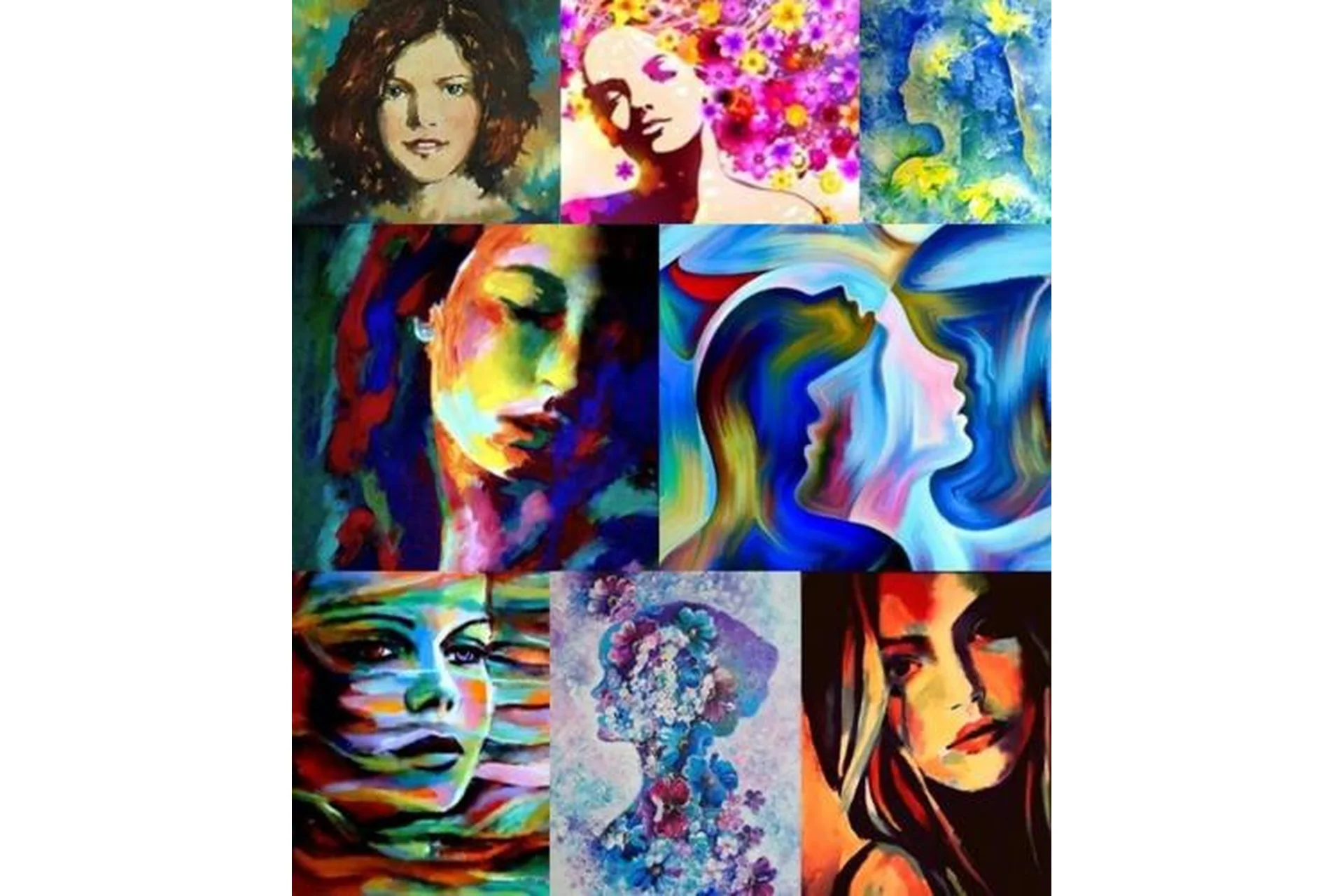 Рисуем интуитивно-абстрактные портреты акрилом (Юлия Кошелева), фото 1 из 1.