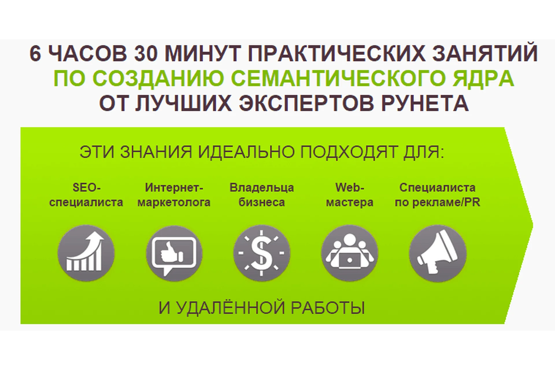 8 часов практических занятий по созданию семантического ядра от лучших экспертов Рунета, фото 1 из 1.