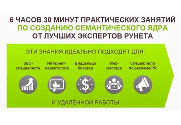 8 часов практических занятий по созданию семантического ядра от лучших экспертов Рунета