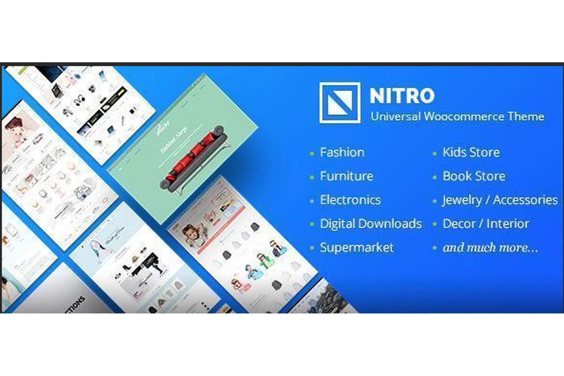 Nitro v1.5.1 многоцелевой WooCommerce WordPress шаблон, фото 1 из 1.