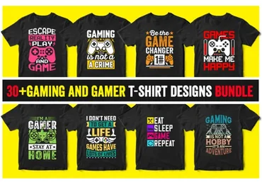 [Creativefabrica] Gaming and Gamer T-Shirt Designs Bundle (rajjdesign)