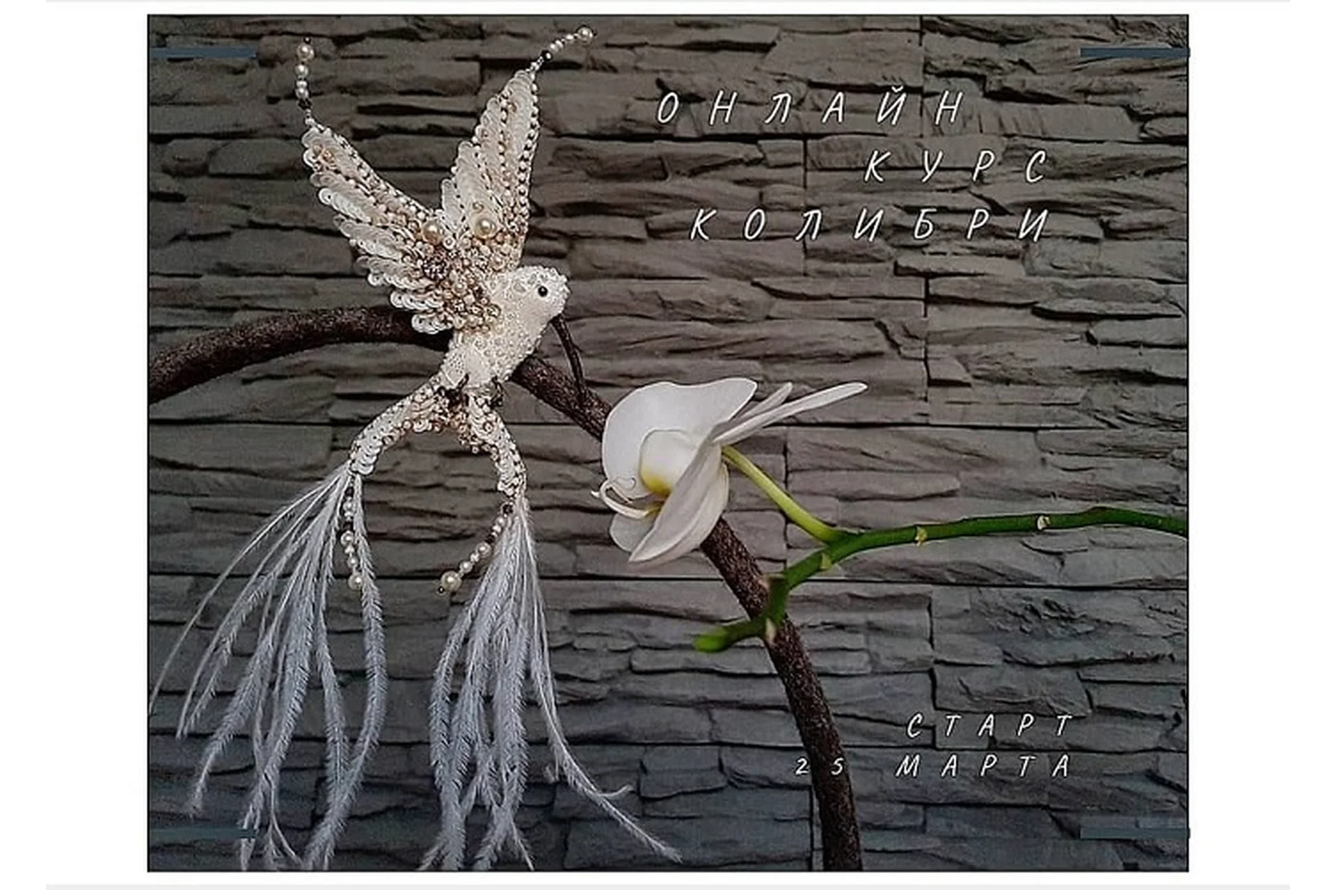 [Inga Marita school] Брошь Колибри (Инга Марита), фото 1 из 1.