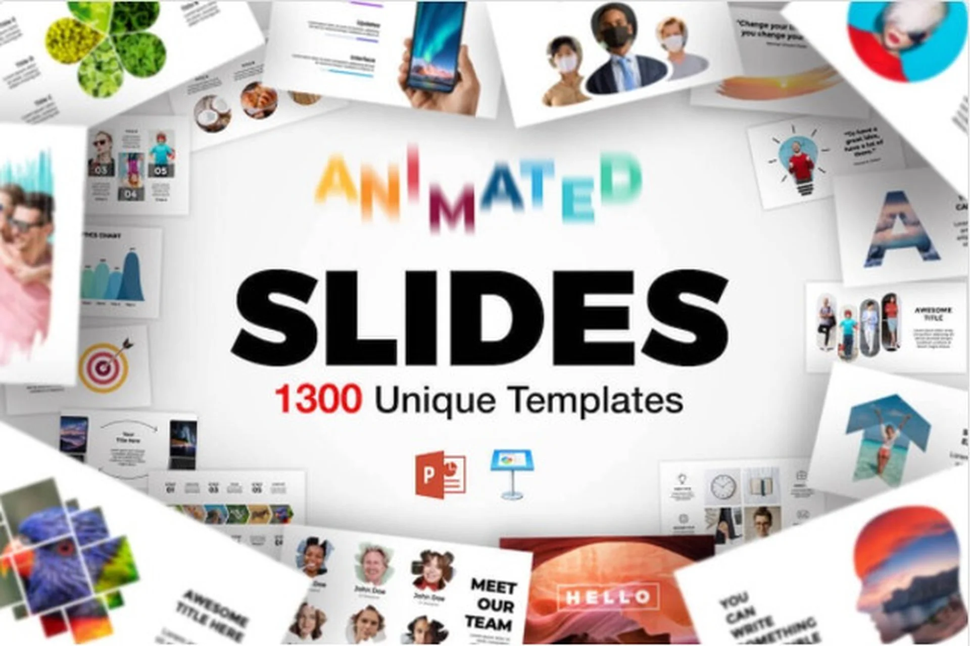 [mightydealst] 1300 Шаблонов Презентаций для PowerPoint & Keynote, фото 1 из 1.