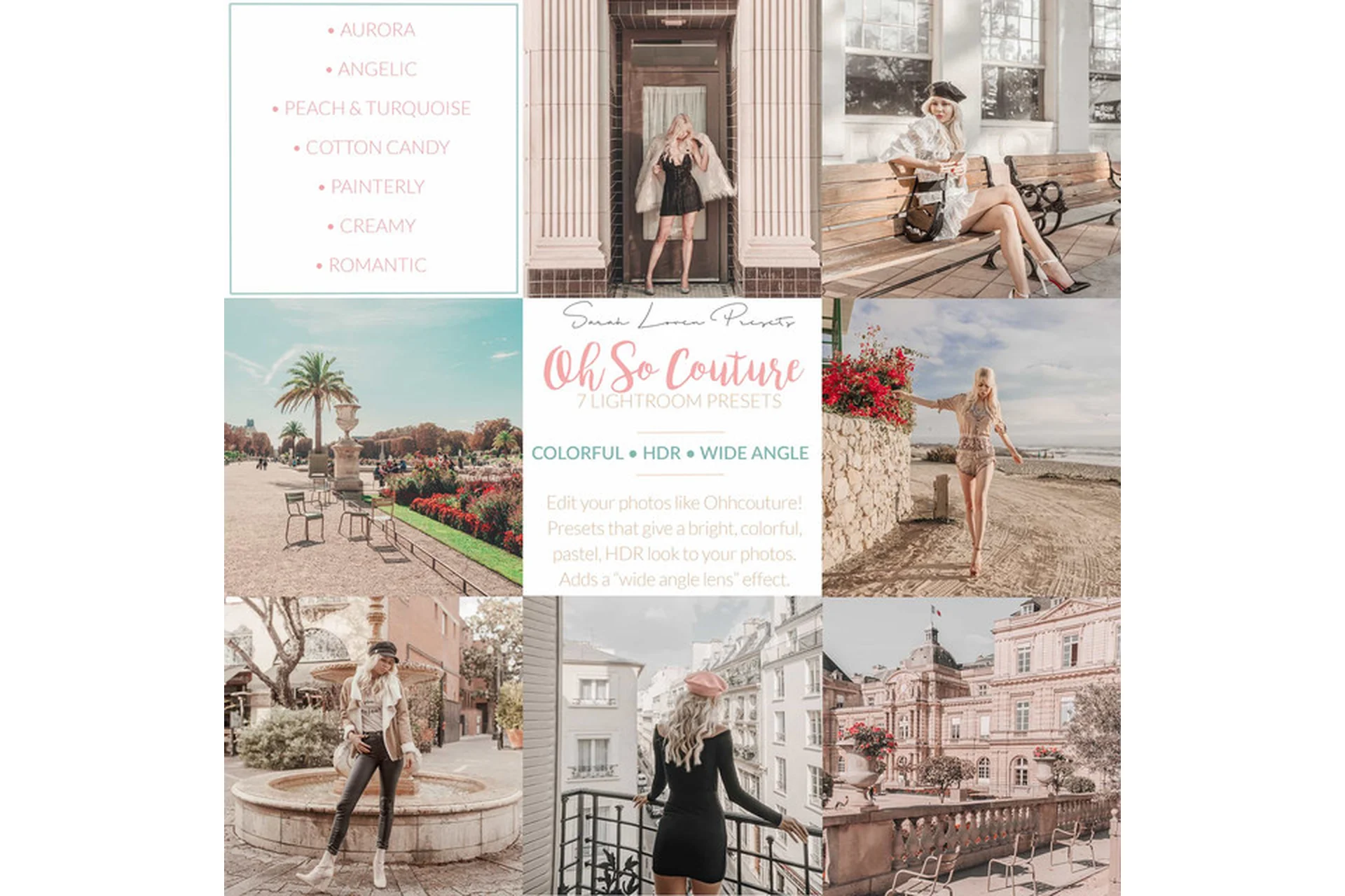 Пресеты Oh So Couture LR Presets (Sarah Loven), фото 1 из 1.