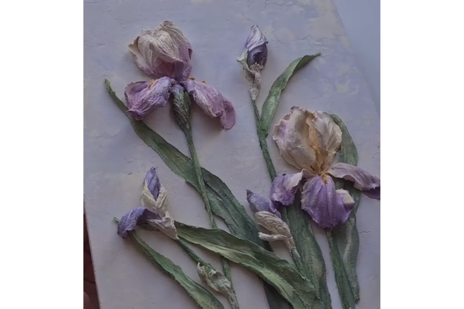 [Скульптурная живопись] Ирисы (Виктория Осипова), фото 1 из 1.