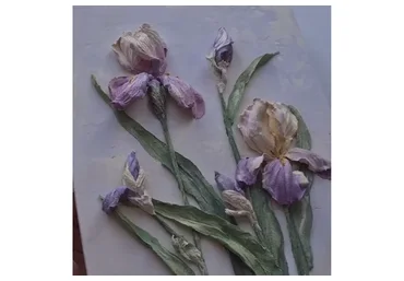 [Скульптурная живопись] Ирисы (Виктория Осипова)