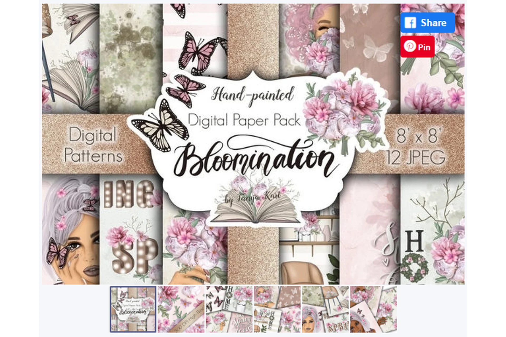 [Creativefabrica] Bloomination Clipart (Tanya Kart), фото 1 из 1.
