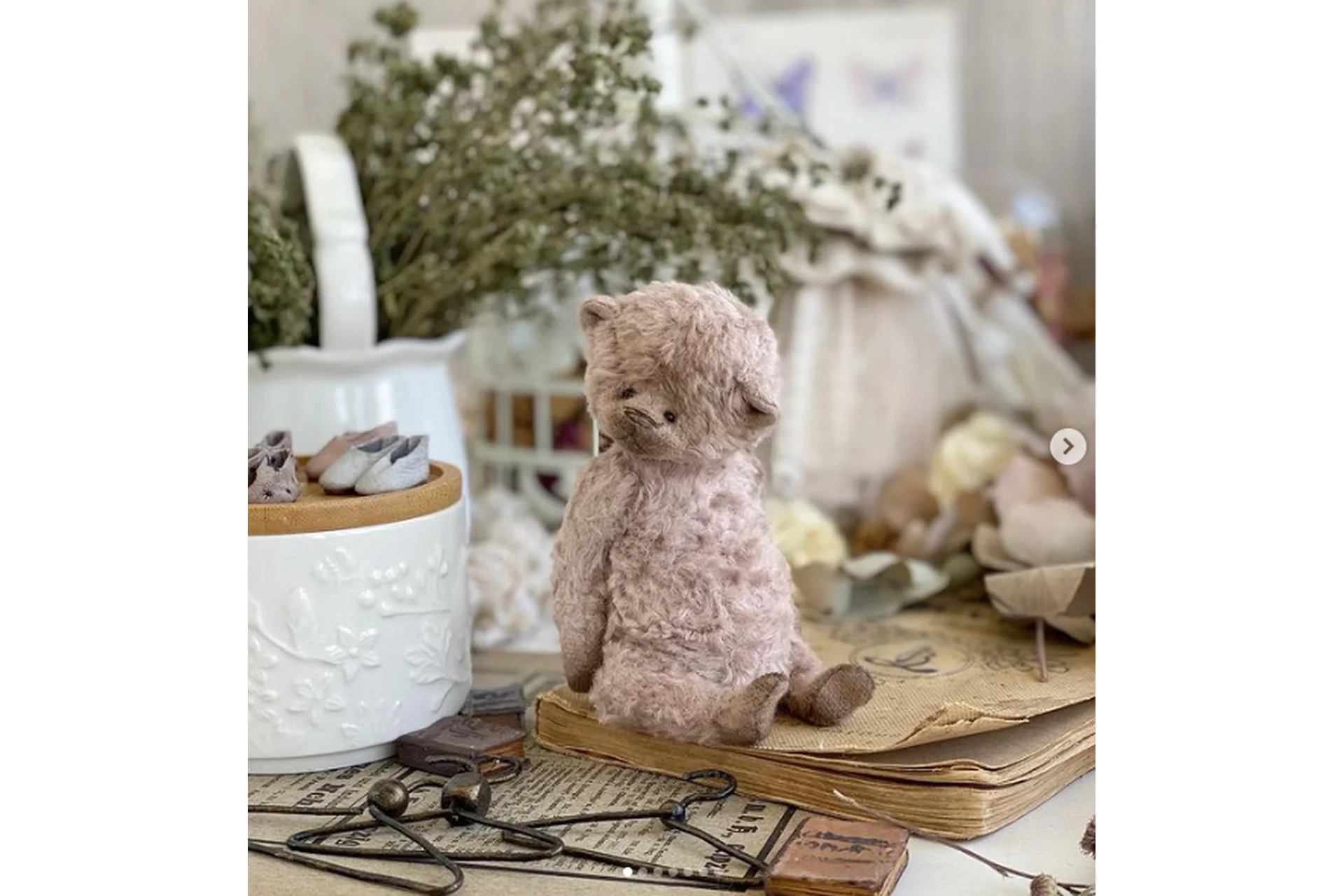 Мишка тедди 15см + платье + панталоны (Елена Мошкина), фото 1 из 1.