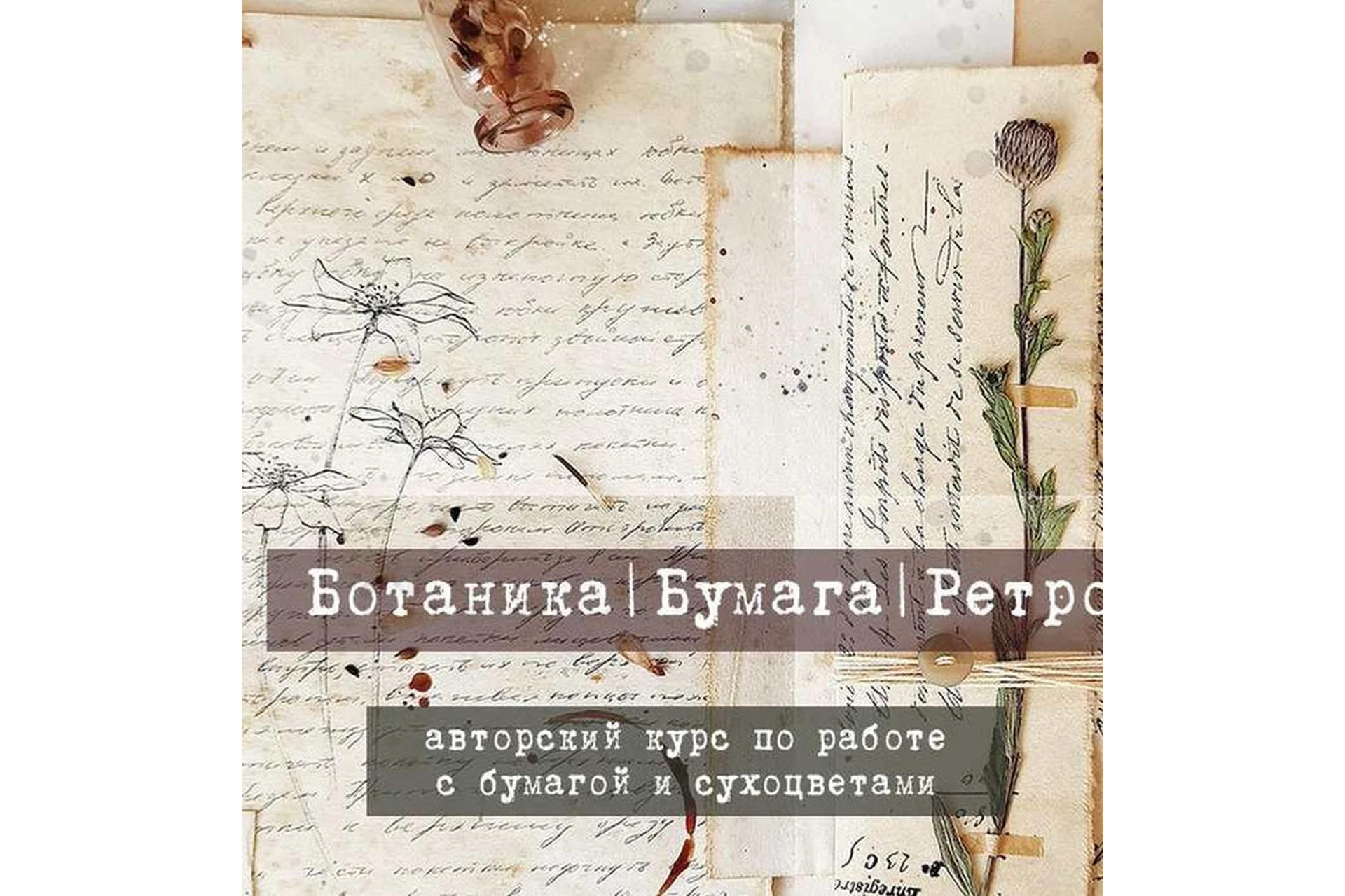 Ботаника. Бумага. Ретро. Курс по работе с бумагой и сухоцветами (Татьяна Крук), фото 1 из 1.