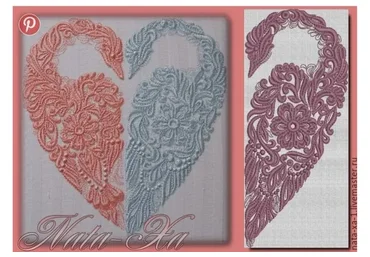 Дизайн для машинной вышивки «Лебеди»  (Наталья Шестакова)