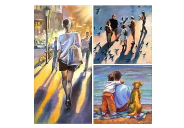 Рисуем фигуры маслом в стиле импрессионизм (Юлия Кошелева)