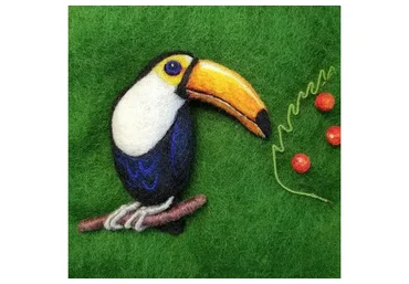 [Шерстяная ювелирка] Тукан (Виктория Козырь)