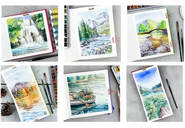 [Dream&Draw] Мини-курс по акварельному скетчингу Вода. Тариф Минимальный (Анастасия Лукашенко)