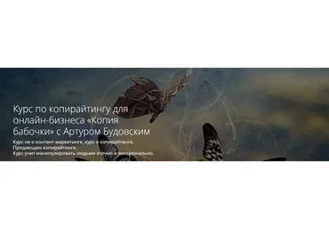 [На Арене] Копирайтинг для онлайн-бизнеса «Копия бабочки». 2021 (Артур Будовский)