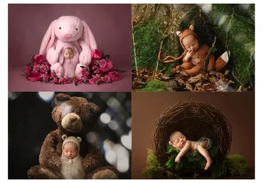 Композитное фото новорожденных. Newborn composite workshop (Meg Bitton)