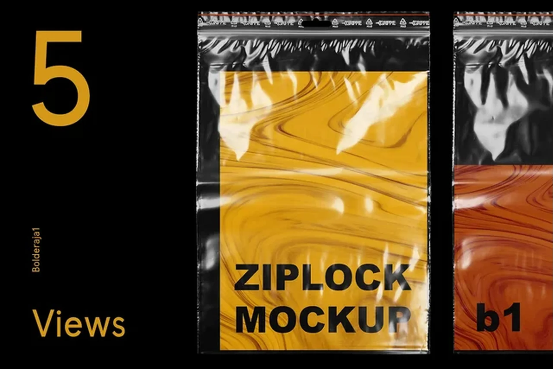 [Creativemarket] ZipLock Bag Mockup (Bolderaja1 Studio), фото 1 из 1.
