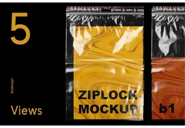 [Creativemarket] ZipLock Bag Mockup (Bolderaja1 Studio)
