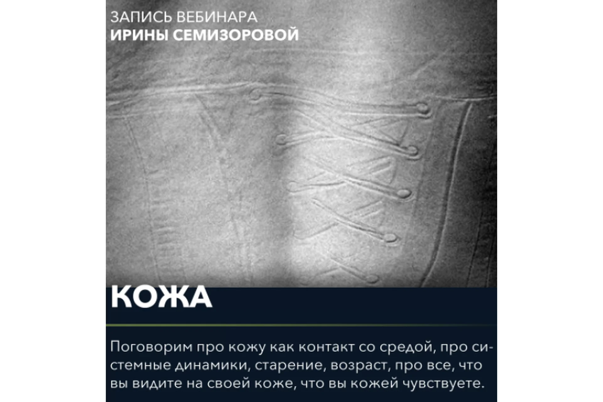Вебинар «Кожа» (Ирина Семизорова), фото 1 из 1.