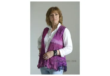 Жилет «Квилт» в технике Жатый шелк (Ирина Садыкова)