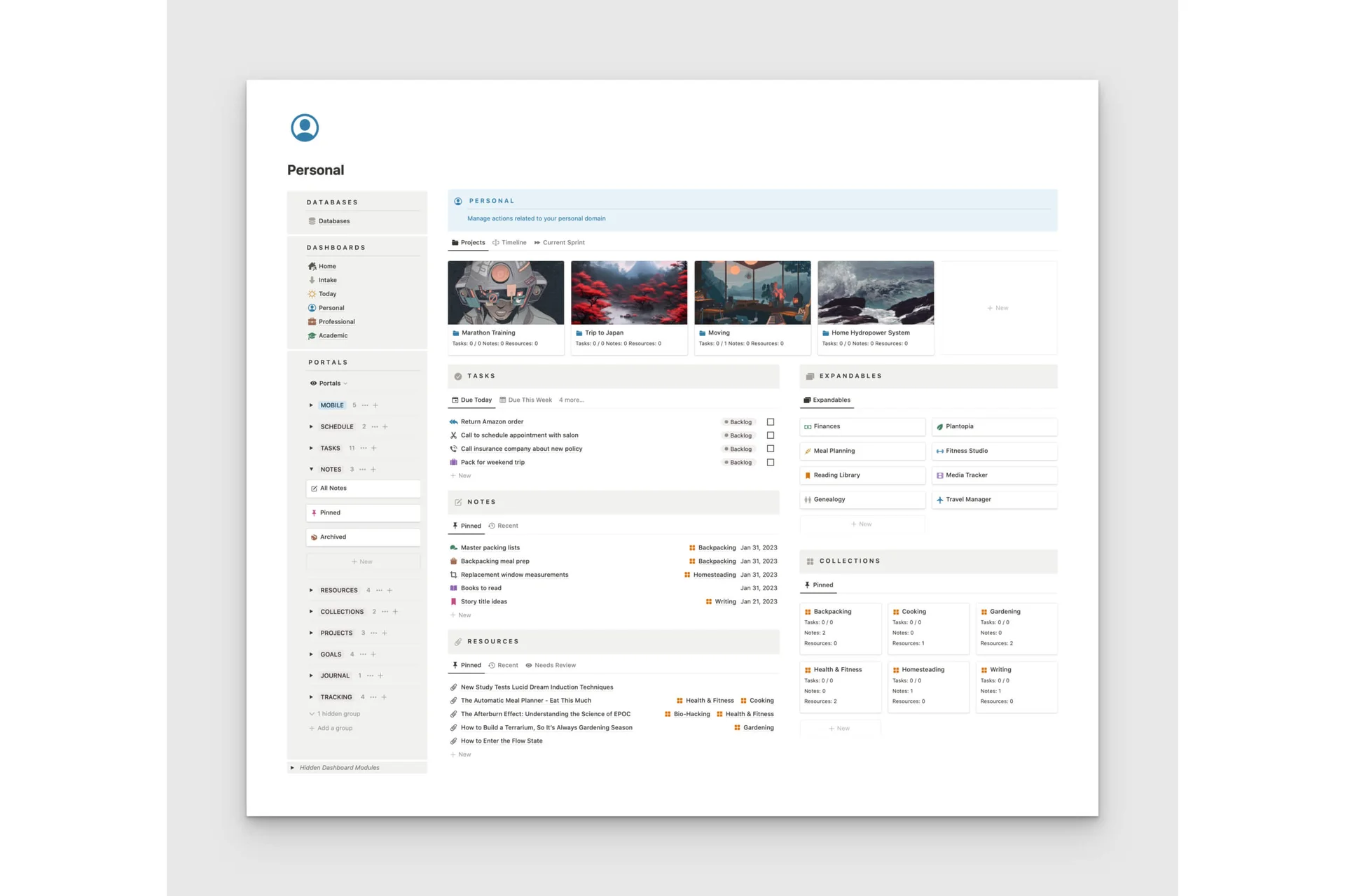 [Notion] Sidekick — система управления сферами жизни (Notion Things), фото 1 из 1.
