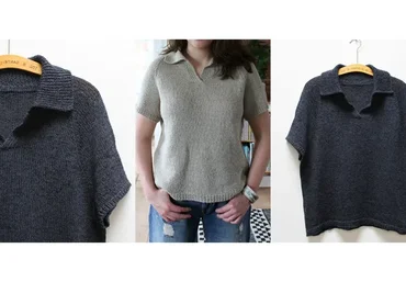 [вяжи.ру] Футболка поло спицами Polo (Sanne Fjalland)