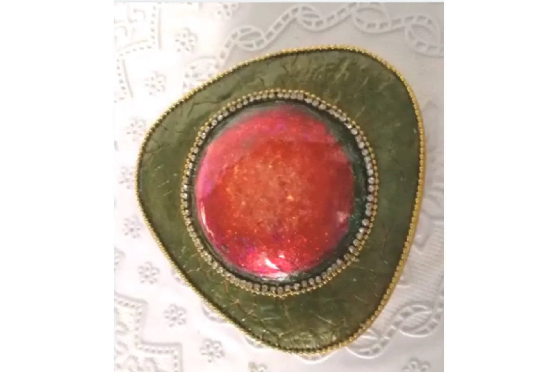 Шкатулка «Восточная магия». Имитация арбузного турмалина (Фирдаус Батдалова), фото 1 из 1.