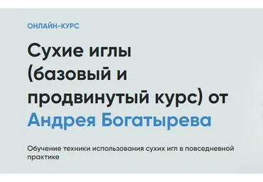 Сухие иглы, 2023. Базовый и продвинутый курс (Андрей Богатырев)