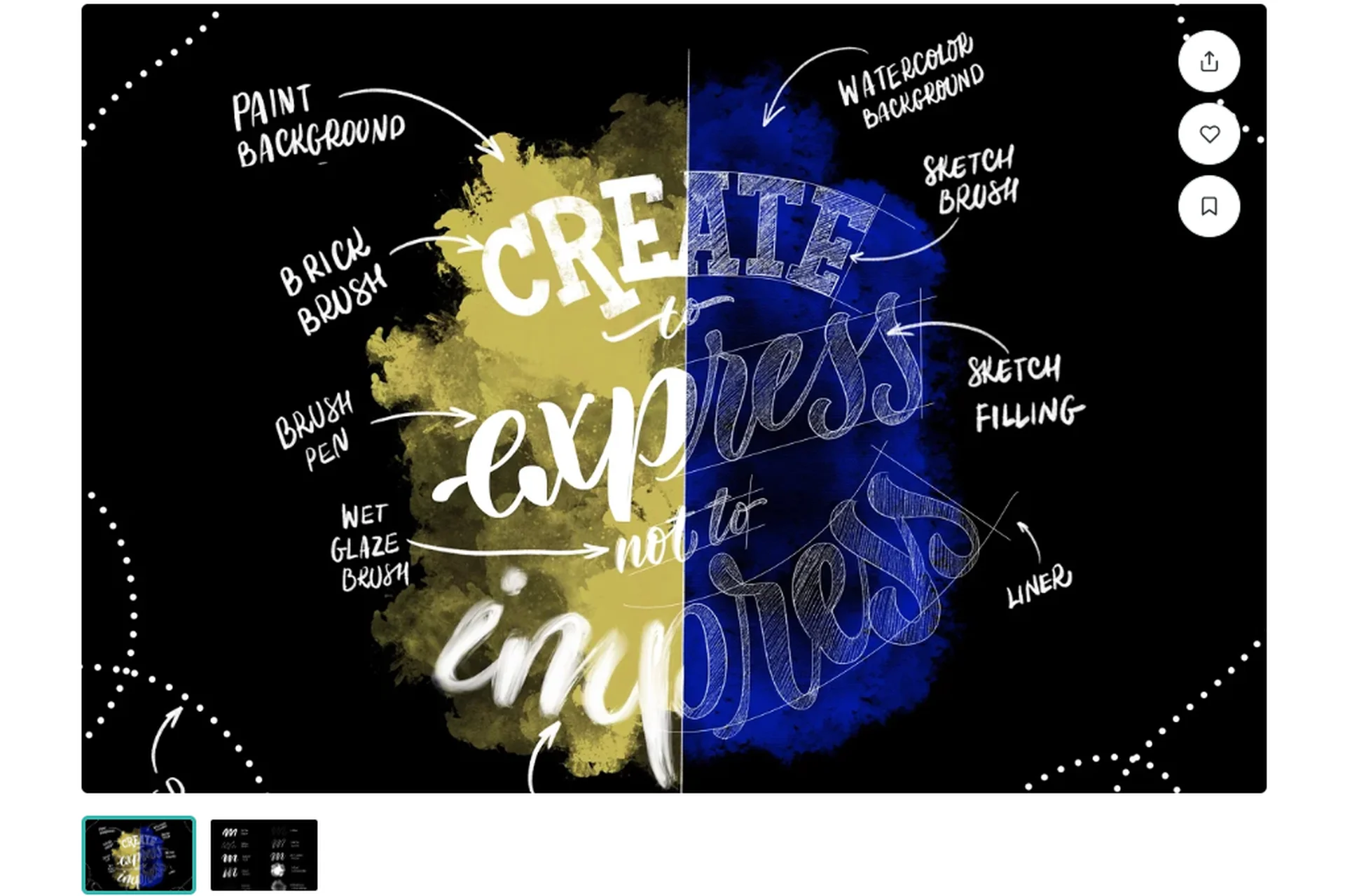 [CreativeMarket] FineBrushes - Procreate brushset (tatiananemna), фото 1 из 1.