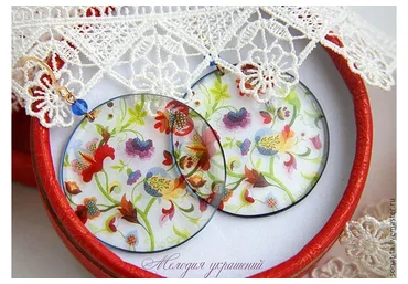 Делаем прозрачные серьги из ювелирной смолы (Наталья Агафонова)