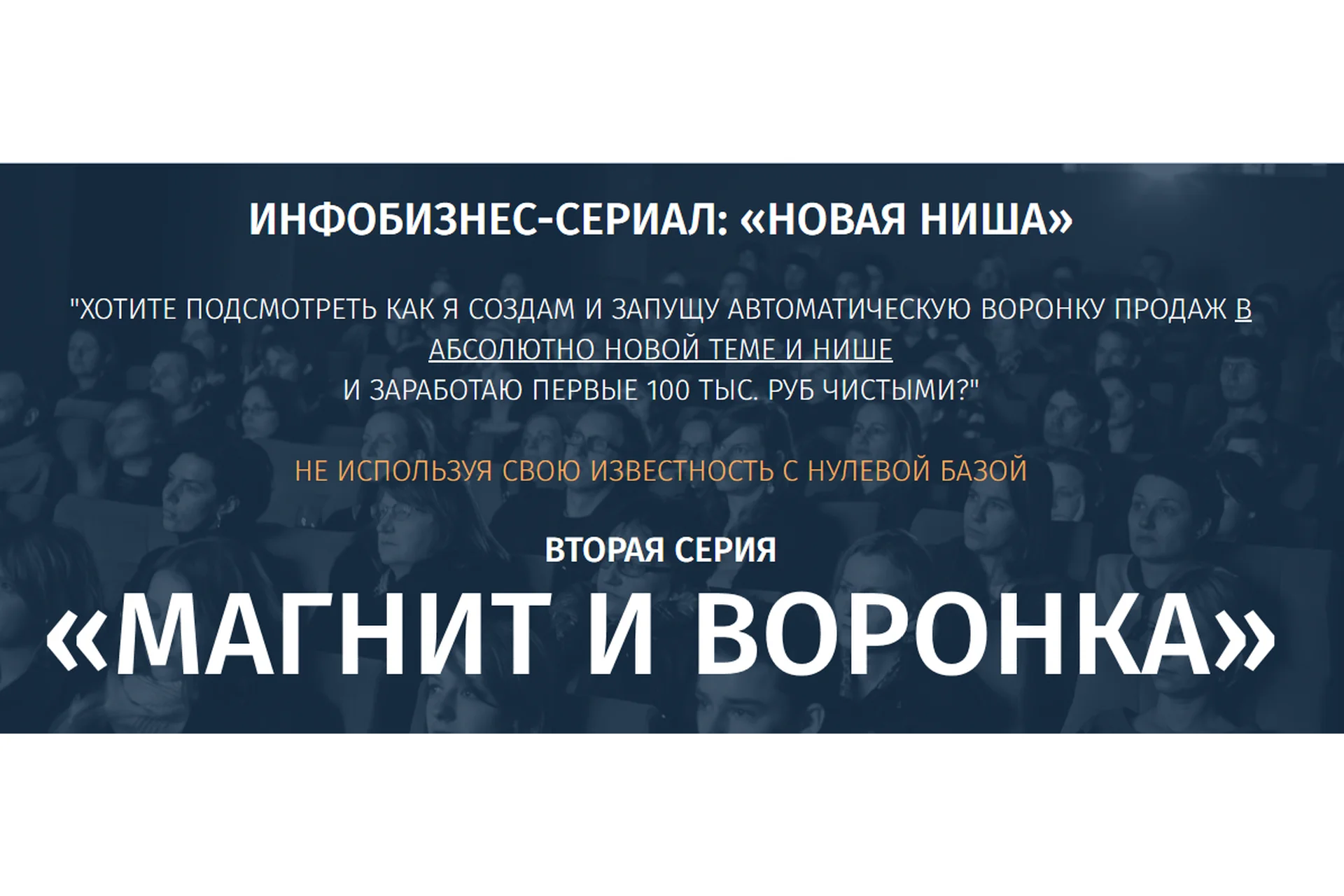 Новая ниша. 2 серия «магнит и воронка» (Юрий Курилов), фото 1 из 1.