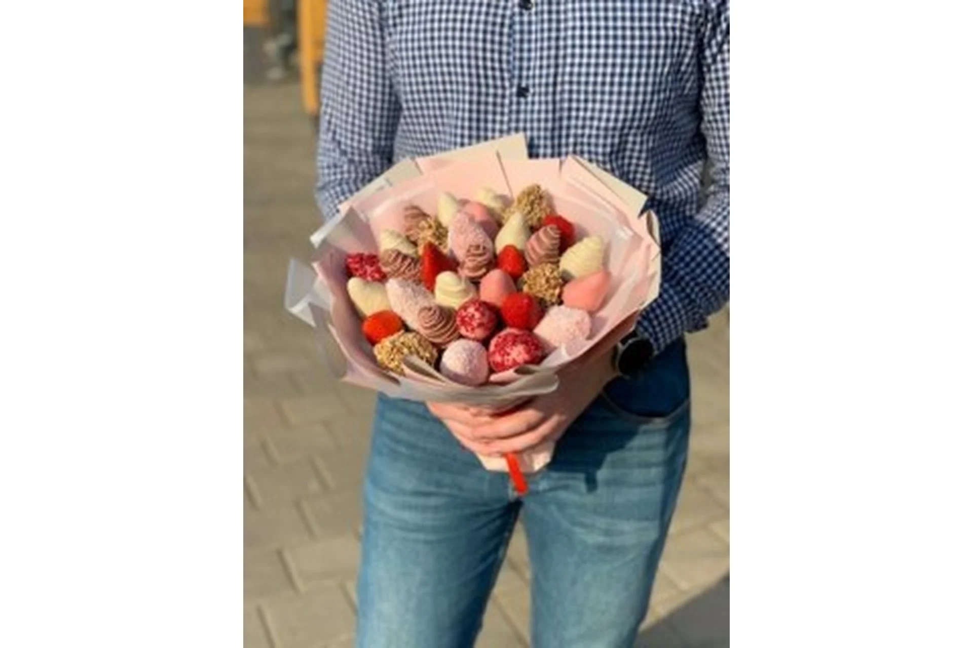 [Wow Buket] Клубника в шоколаде + ягодный букет, фото 1 из 1.