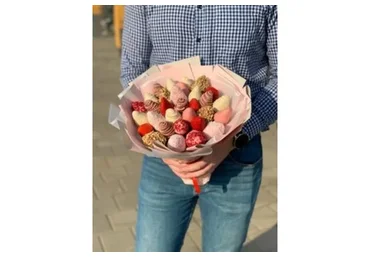 [Wow Buket] Клубника в шоколаде + ягодный букет