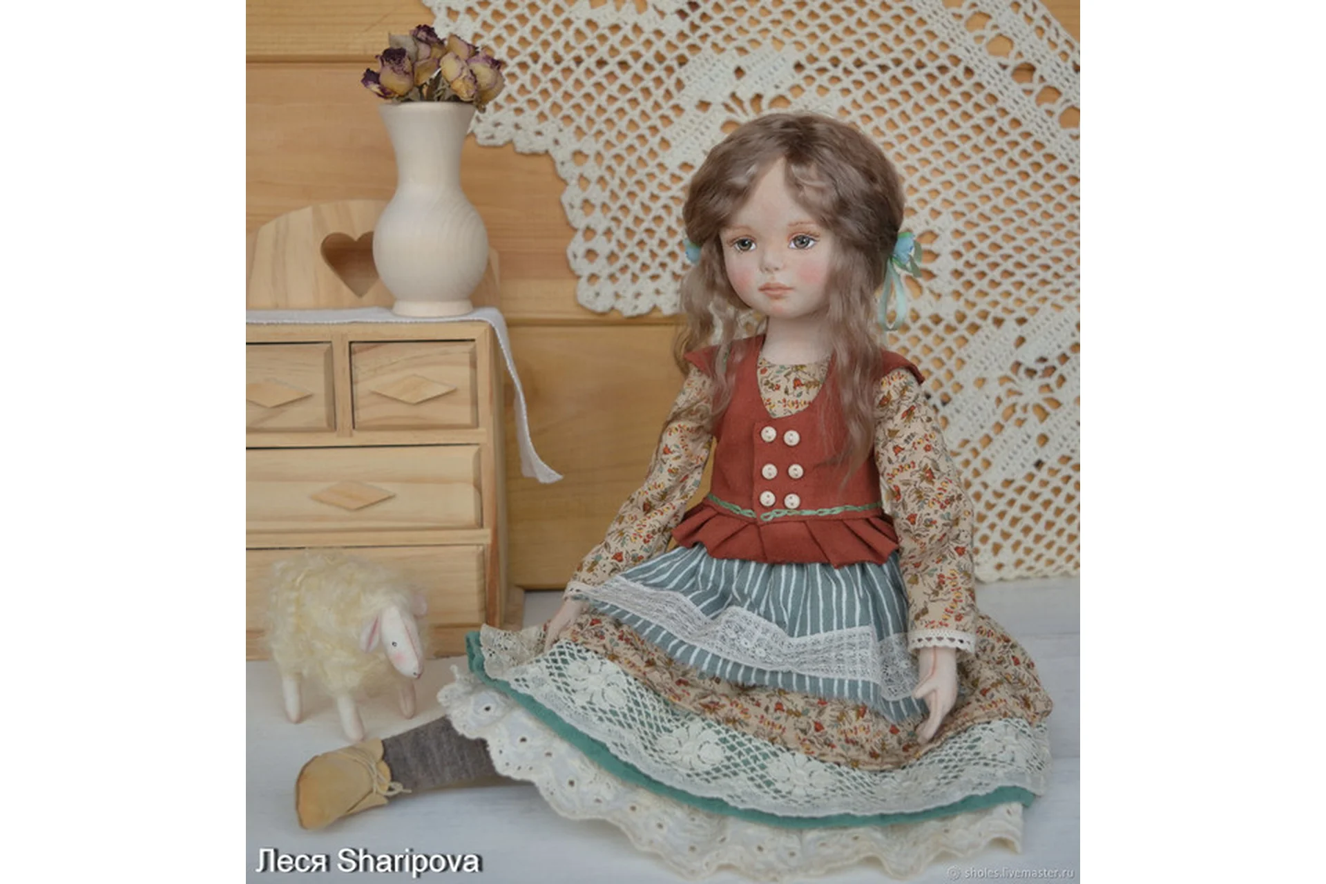Кукла из трикотажа в смешанной технике + МК по формовке (Леся Шарипова), фото 1 из 1.