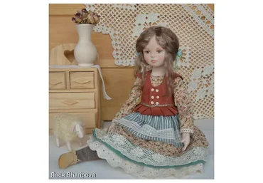 Кукла из трикотажа в смешанной технике + МК по формовке (Леся Шарипова)