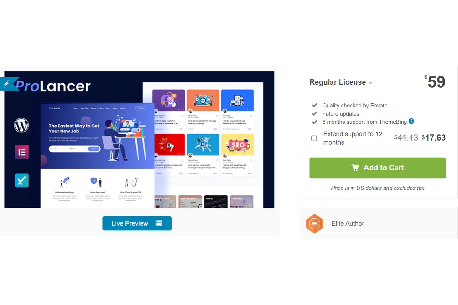[ThemeBing] Prolancer Freelance Marketplace WordPress theme, фото 1 из 1.