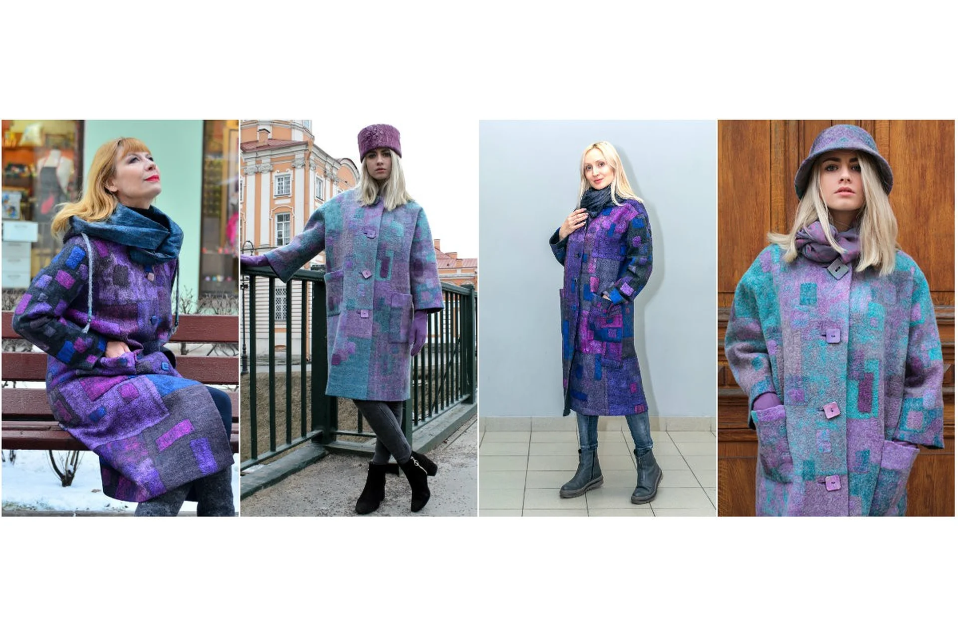 [Школа войлока онлайн] Пальто «Mosaic» (Елена Найденова), фото 1 из 1.