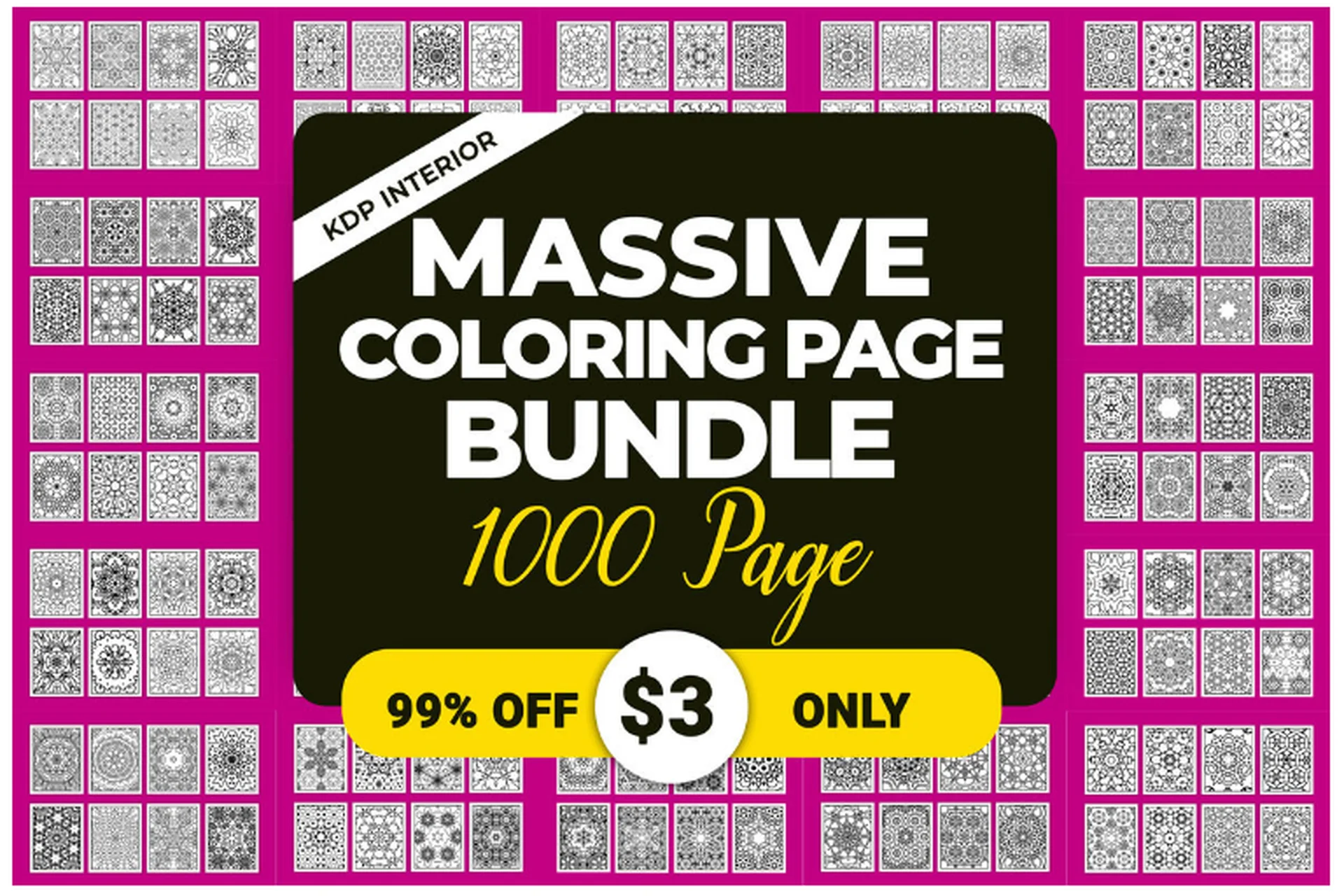 [Creativefabrica] Massive Coloring Page Bundle (designdraft), фото 1 из 1.