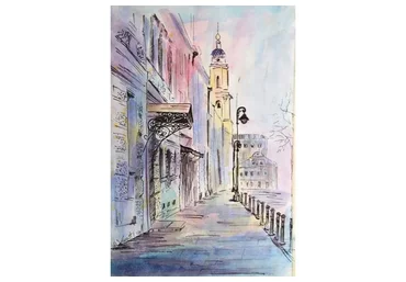 Город в акварели. Графика, 2013 (Марина Трушникова)