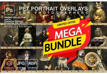 [Сreativefabrica] Mega Bundle Royal Pet Portrait Templates (2Suns)