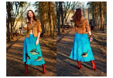 Юбка с хариусами (Татьяна Сапельникова)